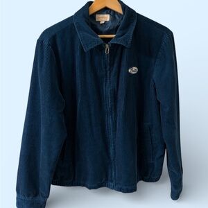 Brixton Small NWOT Blue Corduroy Zip Front Jacket